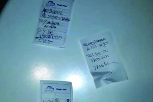 Investigan notas que dejó en los baños de un hipermercado una mujer que estaría secuestrada