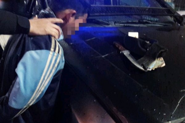 Demoran a un sujeto con un arma blanca, que minutos antes se encontraba promoviendo desorden e intimidando a personas