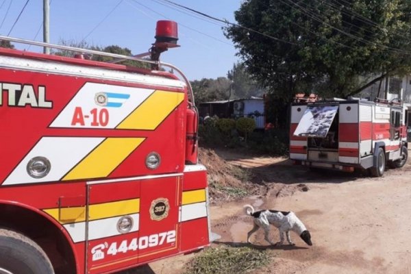 Voraz incendio en una vivienda