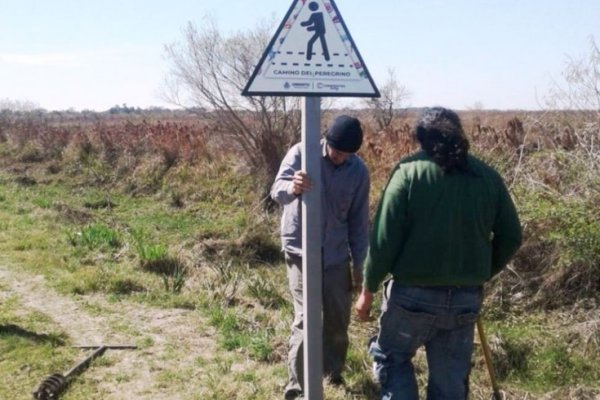 Itatí: Instalaron señalética turística del programa Camino del Peregrino