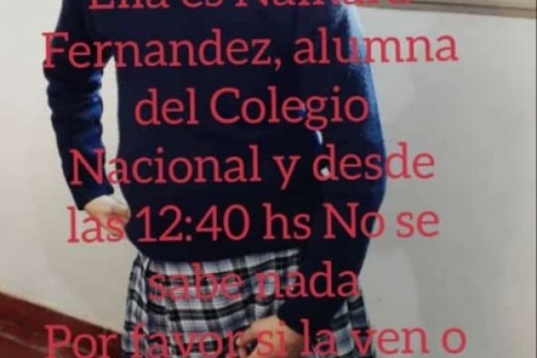 Corrientes: buscan a una adolescente desaparecida a la salida del colegio