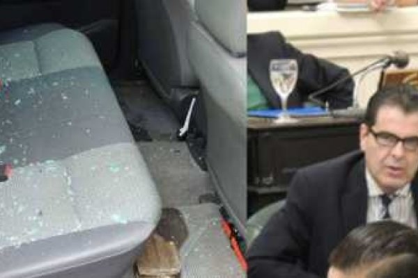 Dos personas en moto atacaron a piedrazos el auto del diputado justicialista