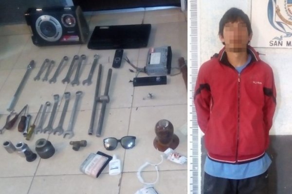 Detuvieron a un sujeto por robar elementos de un taller de colectivos