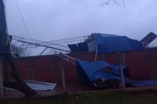 Temporal de viento y granizo causó destrozos en Juan Pujol y Mocoretá