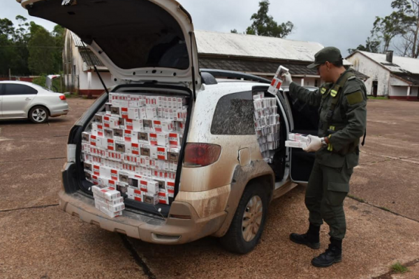 Decomisaron 3.600 cartones de cigarrillos de contrabando en Corrientes