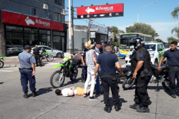 Motochorro quedó detenido tras una intensa persecución