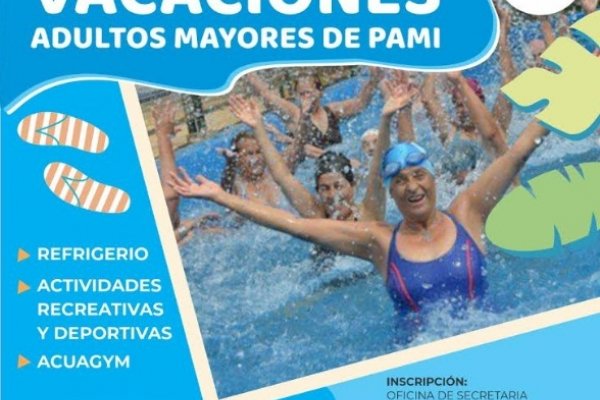 Inscripciones para la Colonia de vacaciones, adultos mayores de PAMI en Mercedes