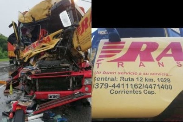 Triple choque en la Panamericana involucró a un camión de empresa correntina