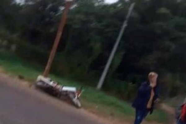 Corrientes: Chocó a un operario municipal y se dió a la fuga dejándolo herido en la ruta