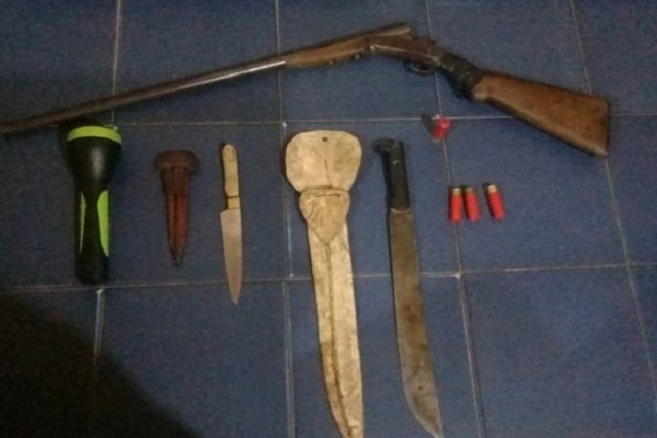 Saladas: Demoraron a cazadores furtivos y secuestraron armas