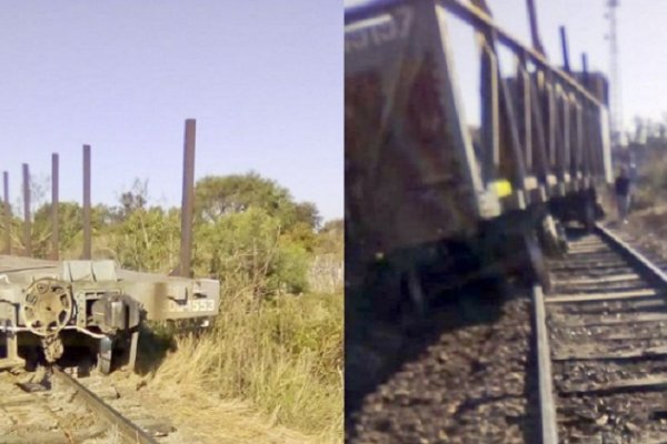 Corrientes: Descarriló un tren de cargas en La Cruz