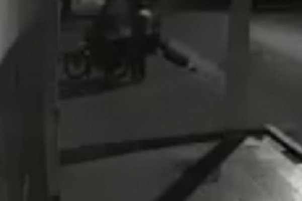 Ladrones quedaron filmados por una cámara de seguridad cuando robaban una moto