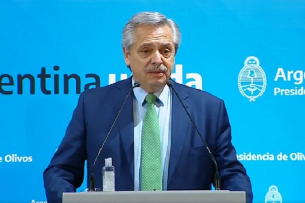 El presidente Alberto Fernández anuncia como continúa el aislamiento social
