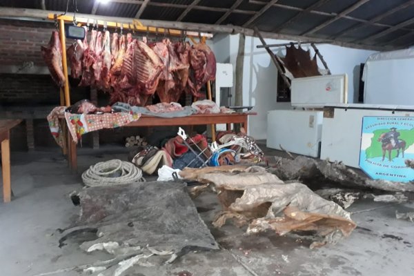 Abigeato: La Policía secuestró más de 600 kilos de carne