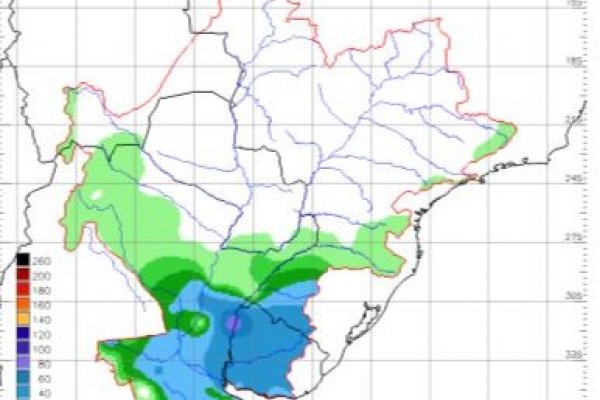 Anticipan posibles lluvias para la cuenca del río Uruguay