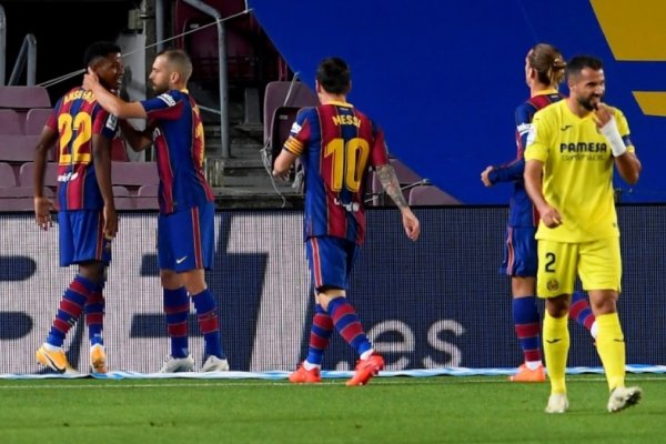 Con un gol de Messi de penal Barcelona aplastó a Villarreal