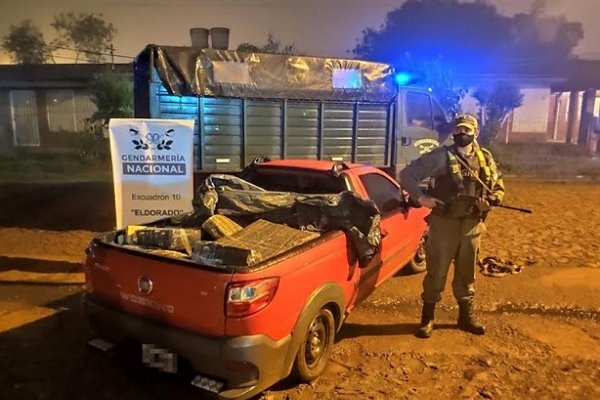 Incautan en Misiones más de 816 kilos de marihuana transportados en una camioneta