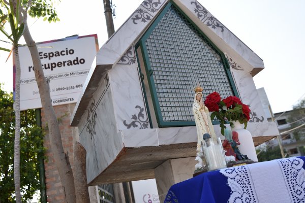 Convirtieron un basural en una ermita en honor a la Virgen de Fátima