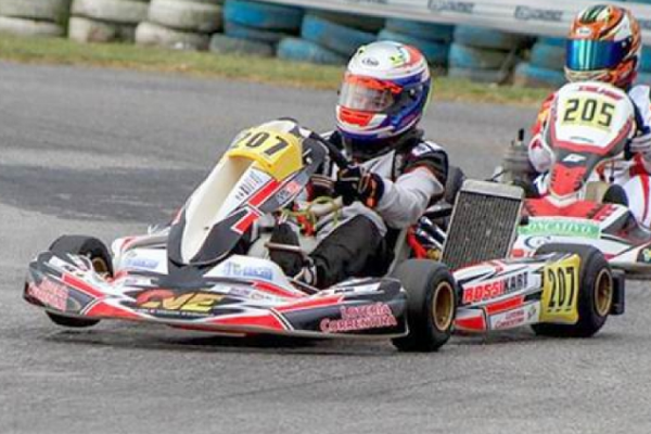 Benjamín Traverso mostró su capacidad conductiva en el kartódromo de Buenos Aires