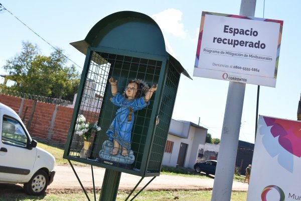 Inauguraron un nuevo espacio de reflexión donde antes había un basural