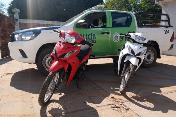 Mburucuyá: Recuperan dos motos robadas en la Capital correntina