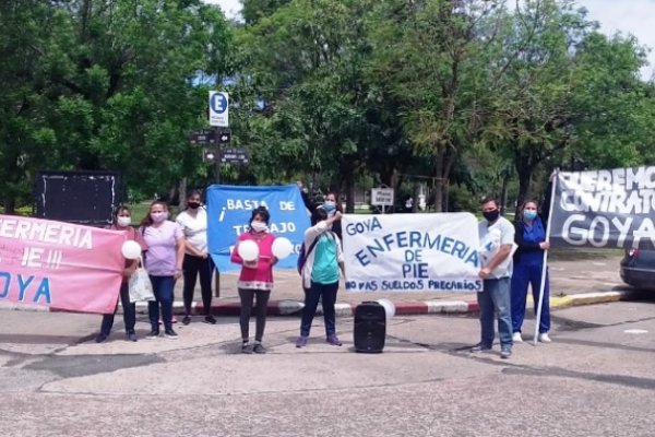 Enfermeros goyanos marcharon pidiendo mejoras laborales y salariales