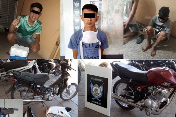 Banda de menores vinculada a asaltos armados y robo de motos