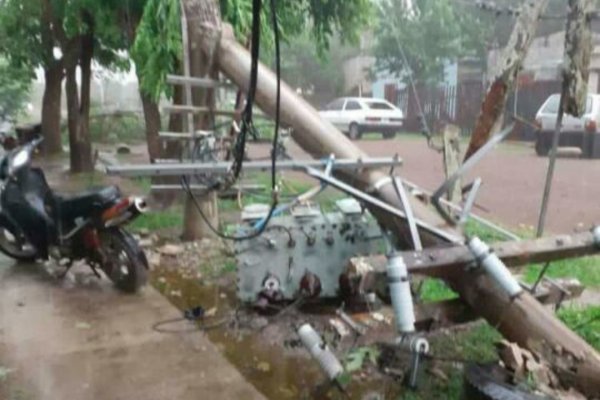 Varias localidades quedaron sin energía eléctrica tras el temporal