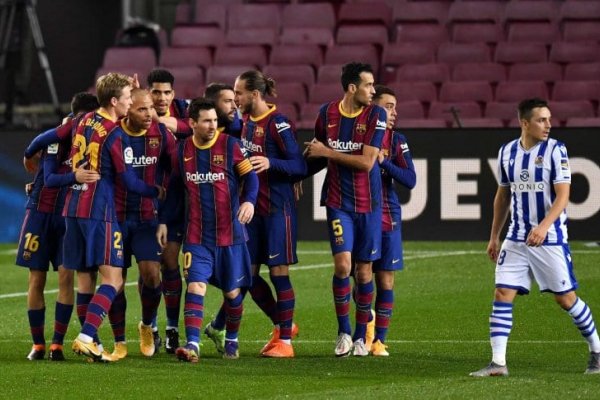 Barcelona derrotó a la Real Sociedad, pero no hubo récord para Messi
