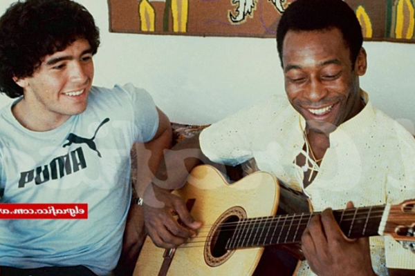 El día que Maradona cumplió su sueño de conocer a Pelé