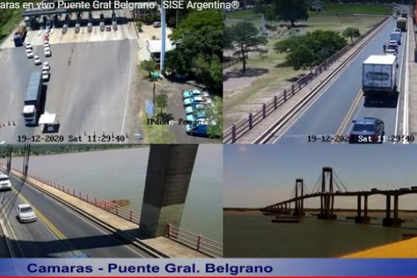Tránsito con demoras en el puente General Belgrano