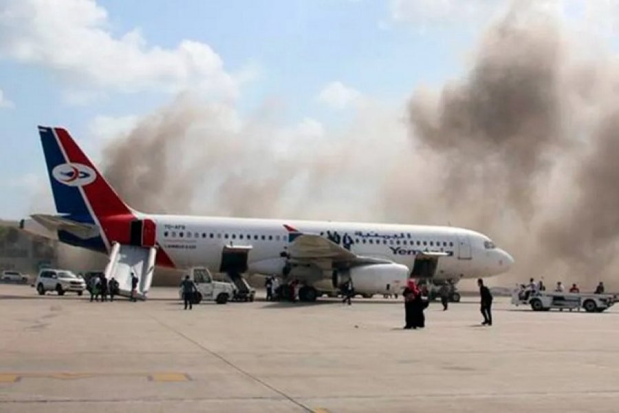 Impactante atentado en el aeropuerto de Yemen