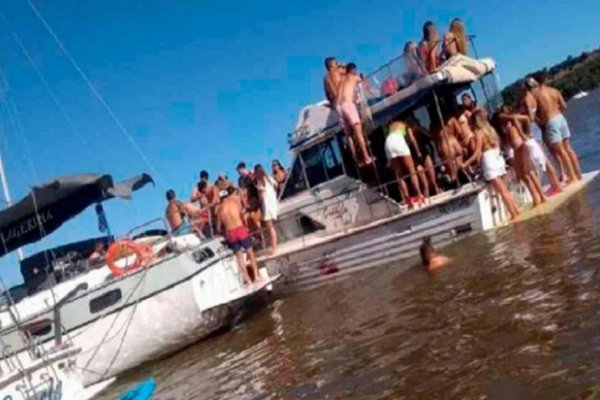 Hicieron una fiesta clandestina en un yate y casi lo hunden en el río Paraná