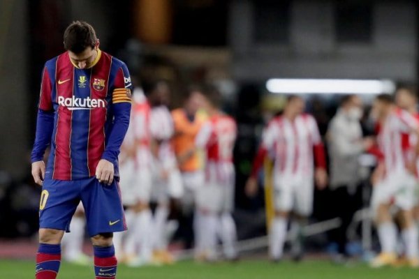 Athletic le ganó la Supercopa a Barcelona, que terminó con Messi expulsado