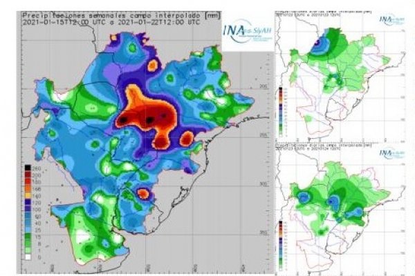 ICAA: Situación meteorológica e hidrológica en la Cuenca del Plata