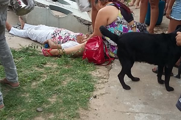 Garita municipal cayó sobre una mujer y la dejó gravemente herida