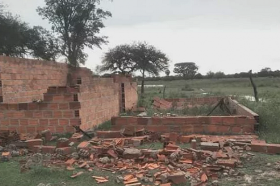 Tormenta provocó daños en algunas casas de la zona rural
