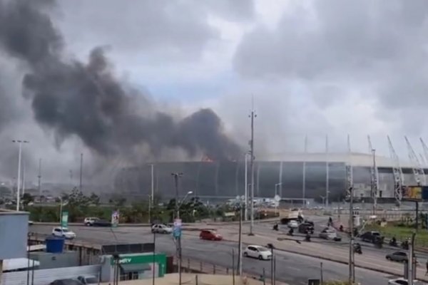 Se incendió un estadio en Brasil antes de un partido