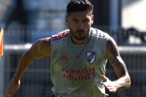 Atención, River: Montiel sufrió una sobrecarga muscular