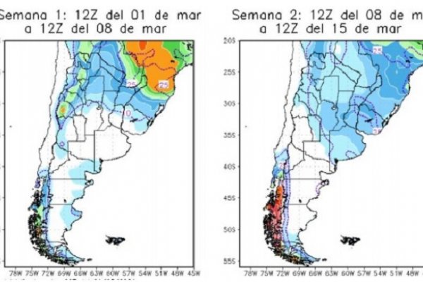 Pronóstico de precipitaciones en la cuenca de los ríos Paraná, Iguazú y Uruguay