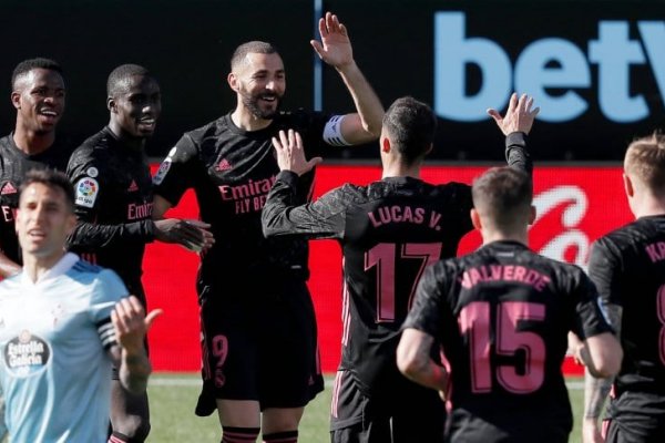 Real Madrid derrotó al Celta de Coudet y se volvió a meter en la pelea