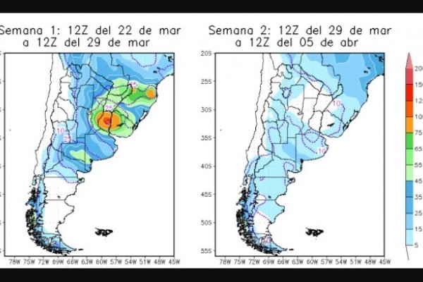 Pronóstico a dos semanas del Servicio Meteorológico