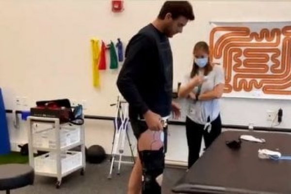 Del Potro ya empezó a moverse tras su operación de rodilla