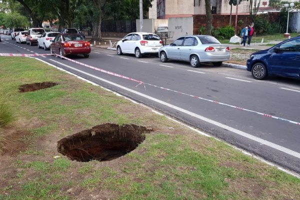 Alerta por peligrosos socavamientos en Avenida Poncho Verde