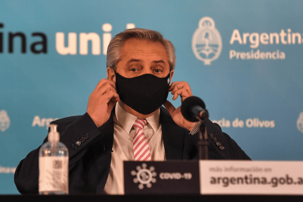 El Presidente Alberto Fernández dio positivo de Coronavirus