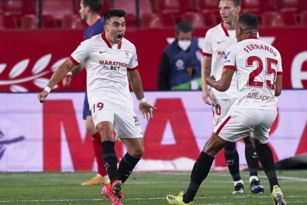 Sevilla venció a Atlético de Madrid con gol de Marcos Acuña