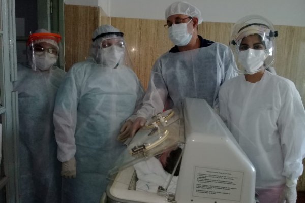 Mercedeña con COVID dio a luz en el Hospital de Campaña