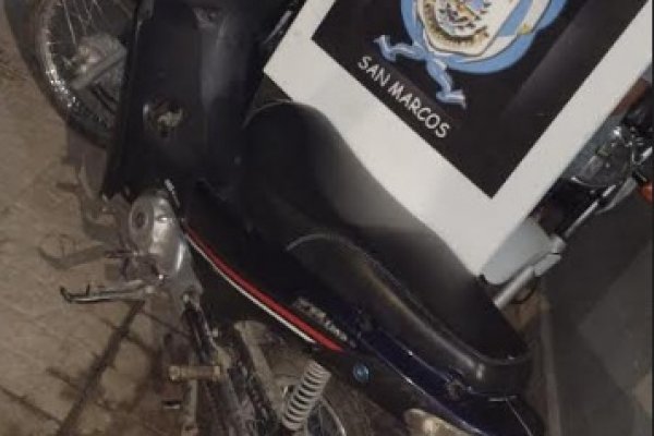Rápido accionar de la policía permitió recuperar una moto robada