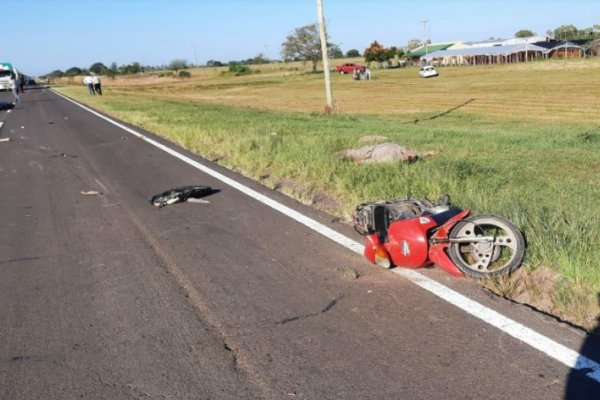 Un muerto tras choque entre dos motos en Ruta 12