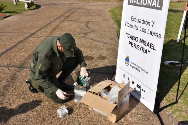 Gendarmería halló marihuana escondida entre retazos goma espuma